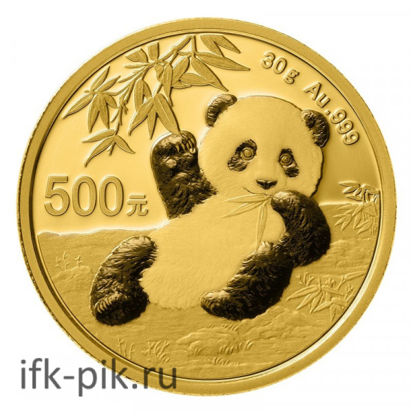 Китайская Панда, 500юаней, 2020, 30 гр.