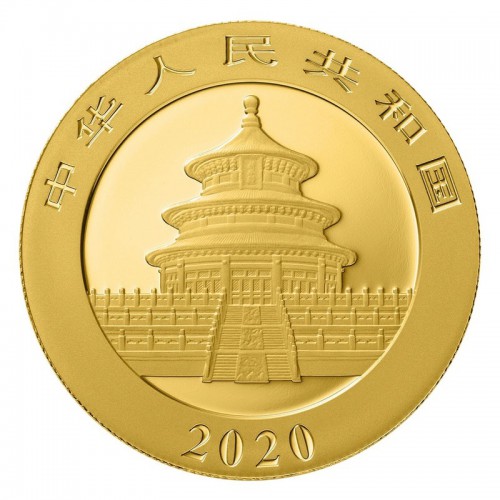 Китайская Панда, 500юаней, 2020, 30 гр.