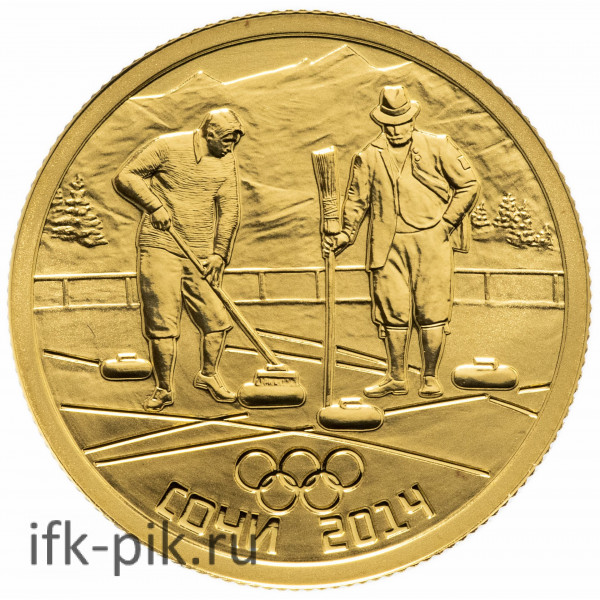 Сочи 2014, Керлинг, СПМД, коробка, сертификат, 1/4oz