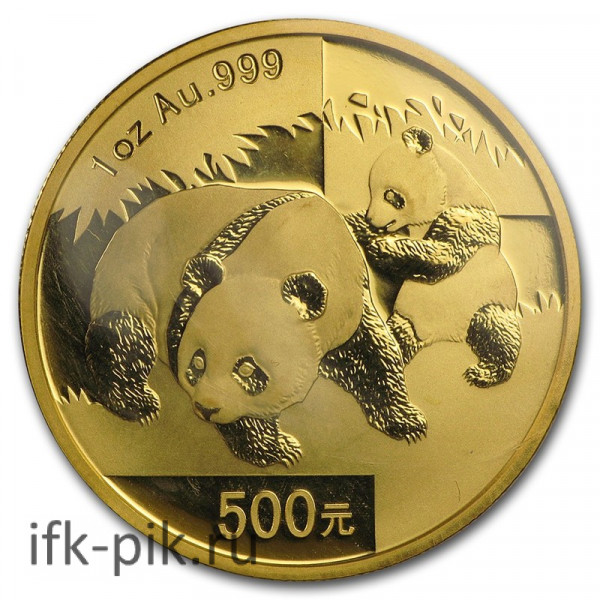 Китайская Панда, 500юаней, 2008, 1oz