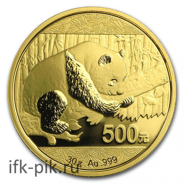 Китайская Панда, 2016, 500юаней, 30гр