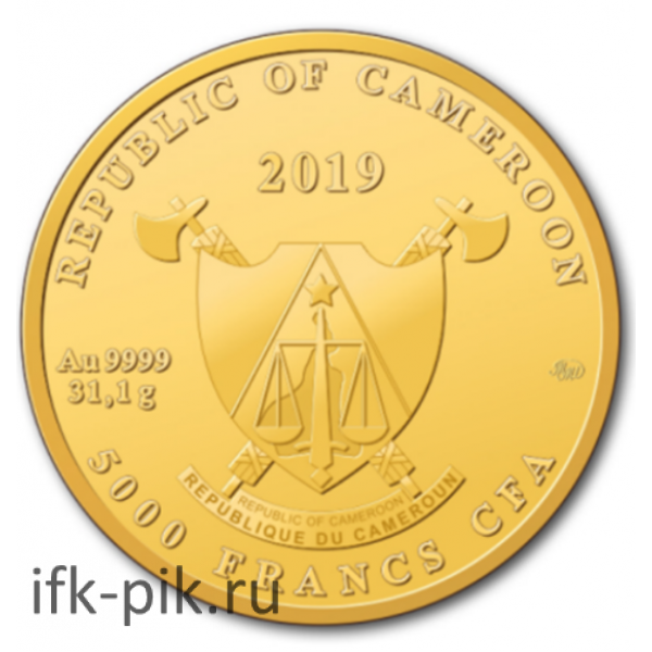 Александр Невский, 5000франков, 1oz, ММД